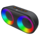 AFRA Bluetooth Speaker, 10 Watts, Black, Plastic Body, Ultra Bass, 3.8 Hour Playtime, LED RGB Lighting,  AF-0010BSBK, IPX4 water resistance, 2 Years Warranty.