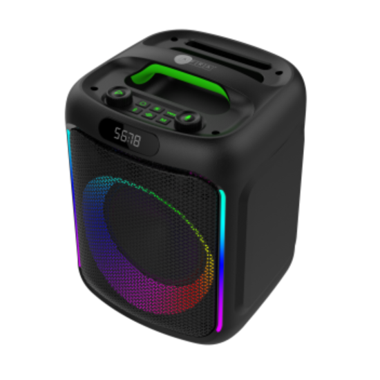 AFRA Bluetooth Speaker, 30 Watts, Black, Plastic Body, Ultra Bass, 7.4V/3000mah Rechargeable Battery, RGB lighting, AF-0030BSBK, ESMA Approved, 2 Years Warranty.