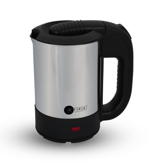 AFRA PORTABLE ELECTRICAL KETTLE, 0.5L - 1100W - STAINLESS STEEL