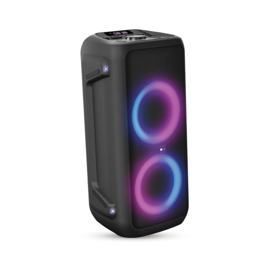 AFRA Party Speaker, 100 Watts, 12.76kg, Black, 4500Ma Battery, Side Handle and Wheels, With Remote Control, AF-100PSBK, ESMA Approved, 2 Years Warranty