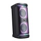 AFRA Party Speaker, 120 Watts, 24kg, Black, 7000Ma Battery, Karaoke Mic, LED Speaker Lighting, AF-120SPBK, ESMA Approved, 2 Years Warranty