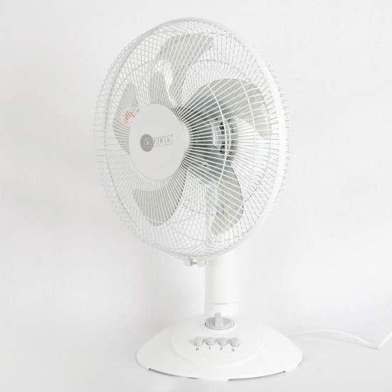 AFRA 12" TABLE FAN 60W WITH 3 SPEED CONTROLLER 60 MINUTES TIMER BLACK