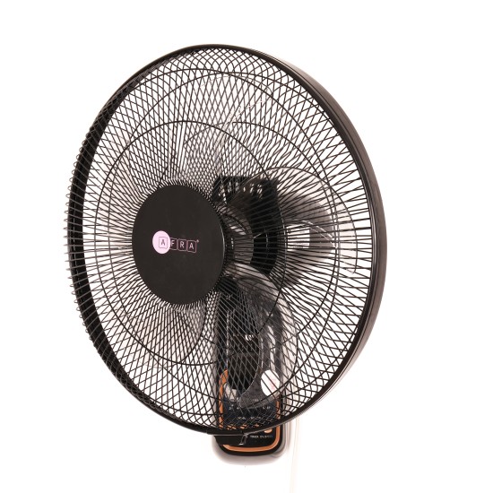 AFRA 16" WALL MOUNT FAN 60W ROTATING 1250 WITH REMOTE 3 SPEED CONTROLLER BLACK & ROASE GOLD 