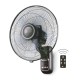 AFRA 16" WALL MOUNT FAN 60W ROTATING 1250 WITH REMOTE 3 SPEED CONTROLLER BLACK & ROASE GOLD 