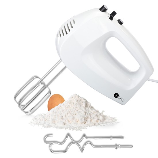 AFRA Hand Mixer, AF-250HMWT, 250W, For Eggs and Dough, Ejector Button with Safety, 5 Speed Settings, Turbo Function. 