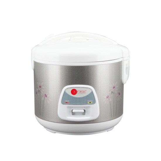 AFRA  Rice Cooker, 1000W, 2.8L Capacity, Keep-Warm Function, With Measuring Cup and Spoon, G-MARK, ESMA, ROHS, And CB Certified, 2 Years Warranty.