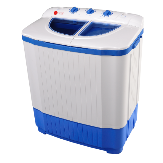 AFRA Twin Tub Washing Machine, 6kg Capacity, White and Blue, Double Layer Body, ESMA Approved, AF-6000WMBL, 2 Years Warranty