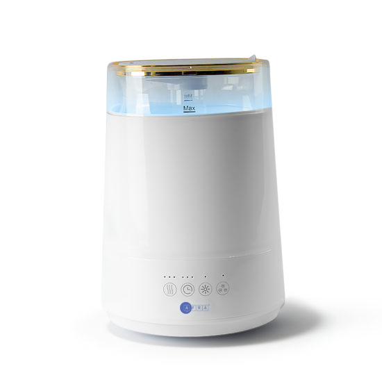 AFRA Cool Mist Ultrasonic Humidifier, 4 Liter, Top Fill, Touch Control, LED Lighting, Timer, User-Friendly Design, 2 year warranty.