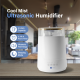 AFRA Cool Mist Ultrasonic Humidifier, 4 Liter, Top Fill, Touch Control, LED Lighting, Timer, User-Friendly Design, 2 year warranty.