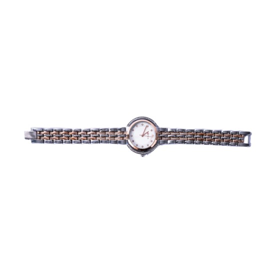 AFRA HELENE LADIES WATCH GOLD/SILVER CASE SILVER MOP DIAL SILVER/GOLD BRACELET