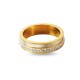 AFRA JEW GLAZE GOLD STAINLESS STEEL RING