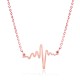 AFRA JEW HEARTBEAT ROSEGOLD STAINLESS STEEL NECKLACE