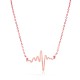 AFRA JEW HEARTBEAT ROSEGOLD STAINLESS STEEL NECKLACE