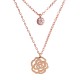 AFRA JEW ROSETTE GOLD STAINLESS STEEL NECKLACE