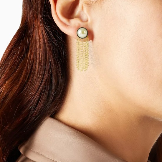 AFRA JEW PEARLET GOLD STAINLESS STEEL EARRING