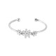 AFRA JEW DAISY SILVER STAINLESS STEEL BRACELET