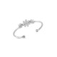 AFRA JEW DAISY SILVER STAINLESS STEEL BRACELET