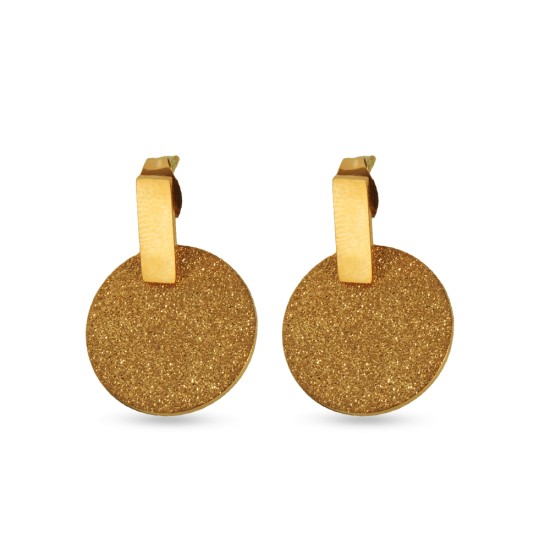AFRA JEW FROST GOLD STAINLESS STEEL EARRING