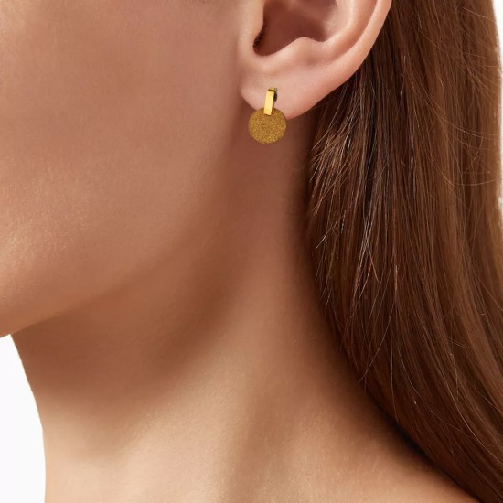 AFRA JEW FROST GOLD STAINLESS STEEL EARRING