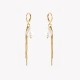 AFRA JEW DANGLING GOLD STAINLESS STEEL EARRING