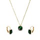 AFRA JEW DEMETER GOLD STAINLESS STEEL SET -NECKLACE+EARRINGS