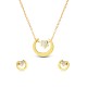 AFRA JEW AYLIN GOLD STAINLESS STEEL SET -NECKLACE+EARRINGS