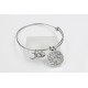 AFRA JEW CHARM SILVER STAINLESS STEEL BRACELET