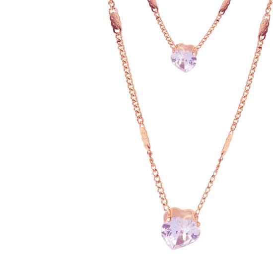 AFRA JEW JEWEL ROSEGOLD STAINLESS STEEL NECKLACE