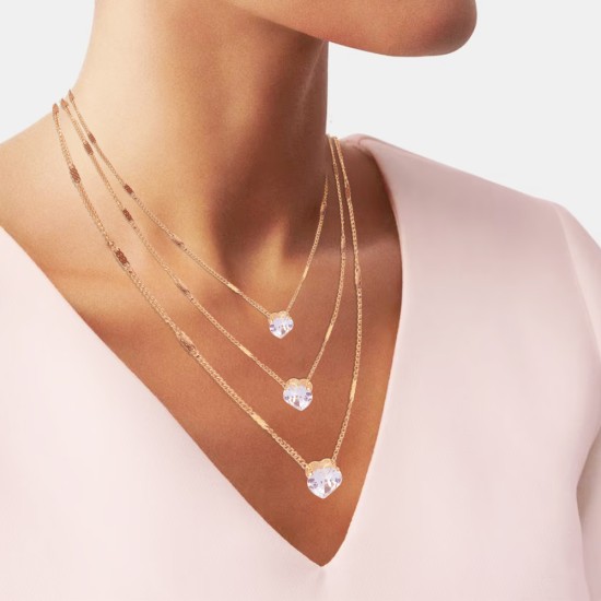 AFRA JEW JEWEL ROSEGOLD STAINLESS STEEL NECKLACE