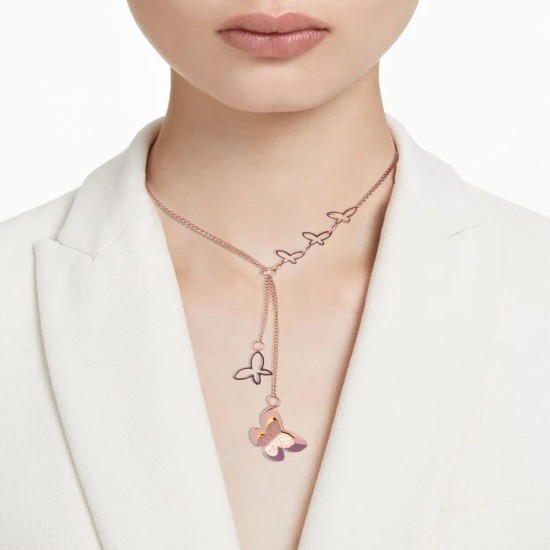 AFRA JEW TITANIA ROSEGOLD STAINLESS STEEL NECKLACE