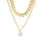 AFRA JEW ELEGANTE GOLD STAINLESS STEEL NECKLACE
