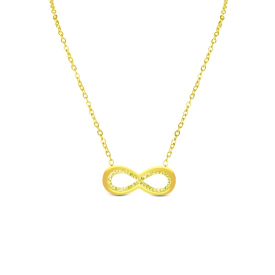 AFRA JEW INFINITE GOLD STAINLESS STEEL NECKALCE