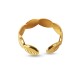 AFRA JEW PALMETTE GOLD STAINLESS STEEL RING