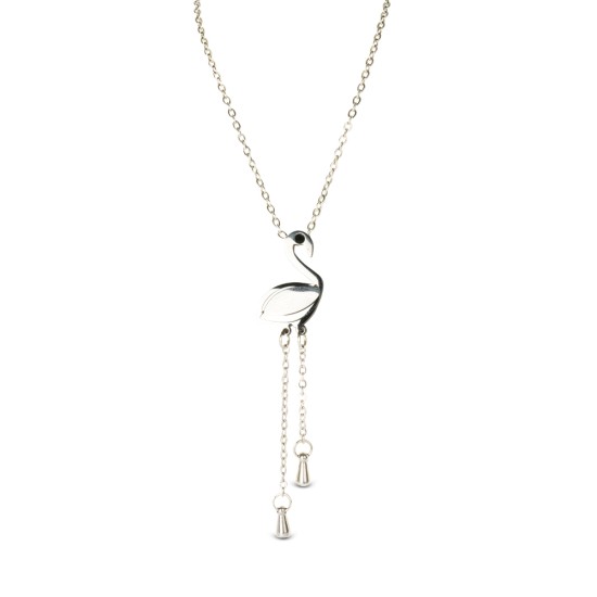 AFRA JEW AVIS SILVER STAINLESS STEEL NECKALCE