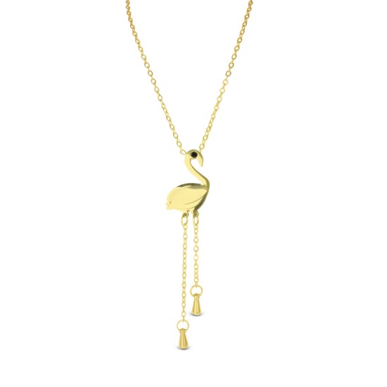 AFRA JEW AVIS GOLD STAINLESS STEEL NECKALCE