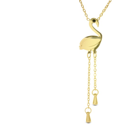 AFRA JEW AVIS GOLD STAINLESS STEEL NECKALCE