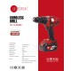 AFRA Cordless Brushless Driver/Hammer Drill, 20V MAX 13MM, 550-2000r/Min No-Load Speed, 60N.M Torque, 22+2 Torque Settings, Mechanical 2-Speed Gear, AFT-13-20CDRD, 1-Year Warranty
