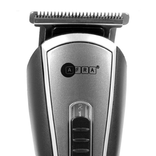 AFRA Hair Trimmer, AF-1600HTSB, 5 in 1 Set, Rechargeable, With Shaver, Precision Trimmer, Nose Trimmer, Design Trimmer and Full Trimmer, Charge Base.