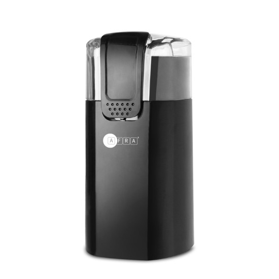 AFRA Japan Coffee Grinder, 150W, Black, 60g Capacity, Adjustable, Black Finish, Transparent Cover, GMARK, ESMA, RoHS, And CB, With 2 Years Warranty