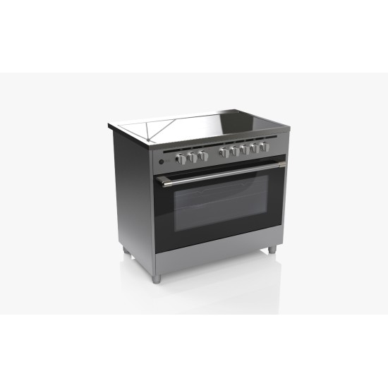 AFRA Free Standing Electrical Cooking Range, 90x60, Rotisserie, 110L, Closed Door Grilling, Stainless Steel, G-Mark, ESMA, RoHS, CB, 2 years warranty