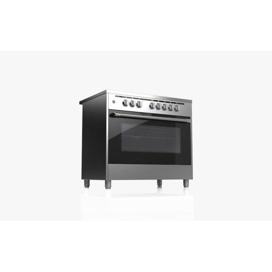 AFRA Free Standing Electrical Cooking Range, 90x60, Rotisserie, 110L, Closed Door Grilling, Stainless Steel, G-Mark, ESMA, RoHS, CB, 2 years warranty