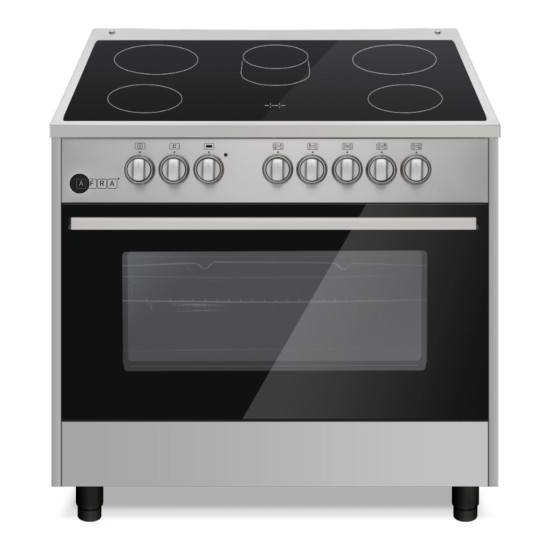 AFRA Free Standing Electrical Cooking Range, 90x60, Rotisserie, 110L, Closed Door Grilling, Stainless Steel, G-Mark, ESMA, RoHS, CB, 2 years warranty