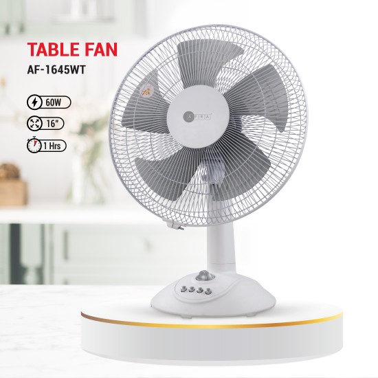 AF-1645WT Afra Electric Table Fan 45W White