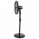  AFRA Electric Stand Fan, AF-1660BKR, 60W, Adjustable Height, 5 Blades, Includes Remote Control, Black
