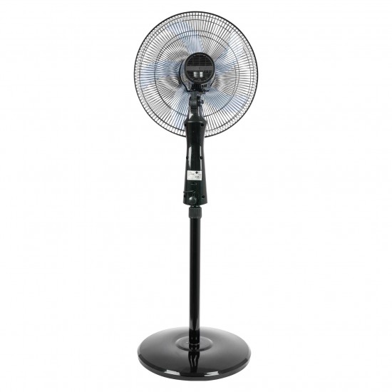 AFRA Electric Stand Fan, AF-1660BK, 60W, Adjustable Height, 5 Blades, Black