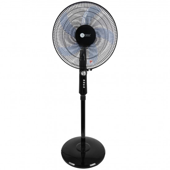 AFRA Electric Stand Fan, AF-1660BK, 60W, Adjustable Height, 5 Blades, Black