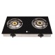 AFRA Two Burner Gas Stove,  Compact Design, Ceramic Ignition, Tempered Glass Top, Easy-To-Clean, Stainless Steel Housing, G-MARK, ESMA, ROHS, and CB Certified, 2 Years Warranty.