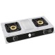 AFRA Two Burner Gas Stove, Two Burners, Brass Caps, Battery Powered Ignition, Stainless Steel, Cast Iron, Double Injection, G-MARK, ESMA, ROHS, and CB Certified, 2 Years Warranty.