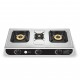 AFRA Three Burner Gas Stove,  Three Burners, Brass Caps, Battery Powered Ignition, Stainless Steel, Cast Iron, Double Injection, G-MARK, ESMA, ROHS, and CB Certified, 2 Years Warranty.