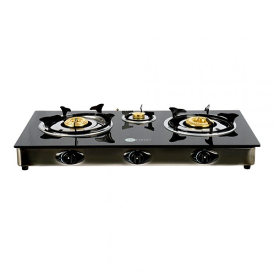 AFRA Japan Three Burner Gas Stove, Compact Design, Tempered Glass, Easy-To-Clean, Heat Resistant, Shock Resistant, G-MARK, ESMA, ROHS, and CB Certified, 2 Years Warranty.